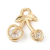 Brass Micro Pave Cubic Zirconia Pendants KK-R219-28G-02-1