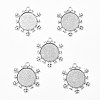 Christmas Ornaments Alloy Snowflake Pendant Cabochon Settings LS-TIBEP-O006-29AS-1