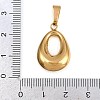 304 Stainless Steel Pendants STAS-P407-04A-G-3