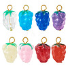 8Pcs Lampwork Pendants PALLOY-TAC0157-2