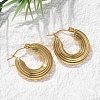 304 Stainless Steel Hoop Earrings for Women EJEW-L296-041G-2