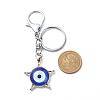 Evil Eye Glass Pendant Keychain KEYC-JKC00371-02-2