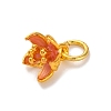 Brass Enamel Charms KK-U042-14G-01-2