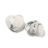 Natural Howlite Faceted Heart Charms G-G123-01I-2
