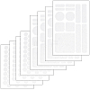 8Pcs 2 Styles PEVA Rubber Anti-Slip Hexagonal Phone Grip Tape Stickers for Phones AJEW-SP0002-64C-01-1