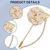 Flower Polyester Ribbon Brooches JEWB-WH20006-02B-6