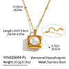 304 Stainless Steel Geometric Pendant Satellite Chain Necklaces for Women TW1524-4-1