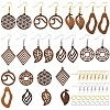 DIY Leaf Dangle Earring Making Kits DIY-FS0008-63B-2