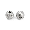 Anti-Tarnish Textured 316 Surgical Stainless Steel Beads STAS-M106-01A-P-3