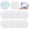 10Pcs Acrylic Heat Transfer Blanks Lid Decorations DIY-BC0013-71A-1