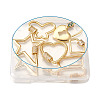 Brass Micro Pave Clear Cubic Zirconia Screw Carabiner Lock Charms ZIRC-TA0001-13G-14