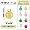 Glass Round Pendants PALLOY-TADJ00001-03-3