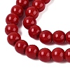 Opaque Solid Color Glass Beads Strands GLAA-T032-P6mm-20-4