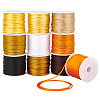   10 Rolls 10 Colors Round Polyester Rattail Satin Cord OCOR-PH0002-54-1