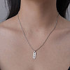 Non-Tarnish 201 Stainless Steel Word Hope Pendant Necklace NJEW-OY001-48-2