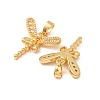 Brass Micro Pave Clear Cubic Zirconia Pendants CU-CBADD64-04G-2