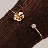 304 Stainless Steel Micro Pave Clear Cubic Zirconia Cuff Bangles SA-C001-02A-G-1