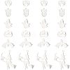 12Pcs 6 201 & 304 Styles Stainless Steel Pendants STAS-UN0034-14-1