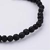 Natural Lava Rock Beaded Stretch Bracelets BJEW-JB02459-08-2