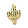 Brass Micro Pave Cubic Zirconia Pendants X-KK-M295-18G-01-1