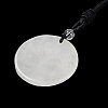 Natural Quartz Crystal Tree of Life Pendant Necklace with Nylon Rope NJEW-H009-03-08-4