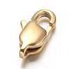 Ion Plating(IP) 304 Stainless Steel Lobster Claw Clasps LS-STAS-F094-05C-G-1