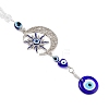 Evil Eye Alloy Lampwork Pendant Decorations HJEW-M005-02D-AS-3