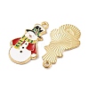 Christmas Theme Rack Plating Alloy Pendants X-FIND-M020-04G-07-2