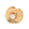 Matte Gold Alloy Adjustable Rings for Women LS-RJEW-K260-07H-3