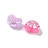 Luminous & UV Plating Opaque Acrylic Beads OACR-H053-05-2