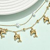 304 Stainless Steel Satellite Chain Double Layered Bracelets BJEW-D456-02G-3