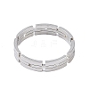 304 Stainless Steel Chain Shape Finger Ring for Women Men RJEW-C084-01B-P-2