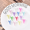 UV Plating Transparent Acrylic European Beads OACR-M027-02Y-1