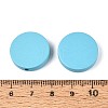 Painted Natural Poplar Wood Beads WOOD-S045-063B-07-3