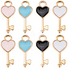 100Pcs 4 Colors Alloy Pendants ENAM-SC0007-88-7