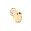 304 Stainless Steel Micro Pave Cubic Zirconia Pendants LS-STAS-P431-36B-G-2