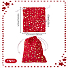 10Pcs Gold Stamping Star Velvet Gift Drawstring Bags for Christmas TP-LP0001-02-2