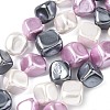 Electroplated Shell Pearl Beads Strands BSHE-D301-02A-1
