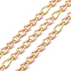 Handmade Brass Enamel Oval Link Chains CHC-L053-08G-07-1