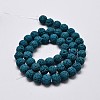 Natural Lava Rock Round Bead Strands G-I124-10mm-09-4