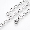 304 Stainless Steel Box Chain Bracelets BJEW-P236-25P-2