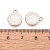 Rack Plating Alloy Enamel Pendants ENAM-N070-01A-01G-03-3