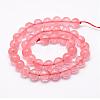 Cherry Quartz Glass Bead Strands G-P256-06-6mm-2