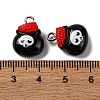 Halloween Theme Opaque Resin Pendants RESI-D075-01J-3