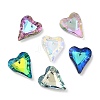 Electroplated Glass Pendants EGLA-M029-05-1