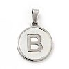 304 Stainless Steel with White Shell Pendants STAS-G268-01B-P-2