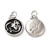 304 Stainless Steel Enamel Pendants STAS-A080-43P-06-1