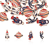 Alloy Enamel Big Pendants ENAM-CJ0001-06-7