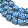 Synthetic Turquoise and Sea Shell Assembled Graduated Beads Strands GG-CBA2AE1-A07-E-3