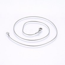 304 Stainless Steel Snake Chain Necklaces NJEW-F226-01P-02